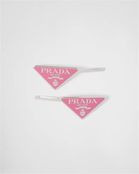 prada scrubchie|prada metal hair clip.